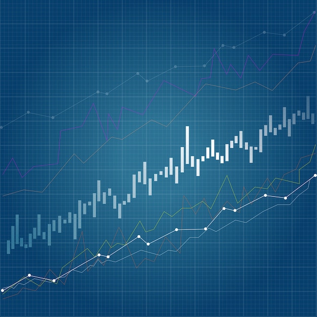 Vector business graph up