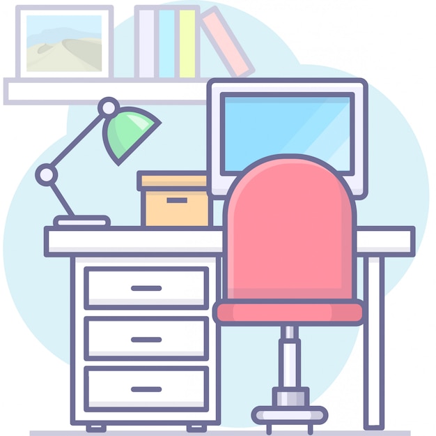 Vector business graphics with office