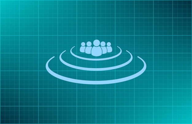 Business group chat symbool Vector illustratie op blauwe achtergrond Eps 10