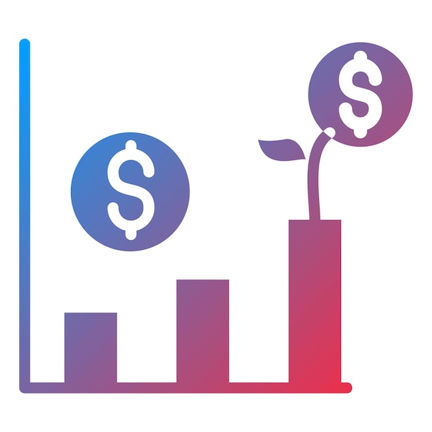 Vector business growth icon style