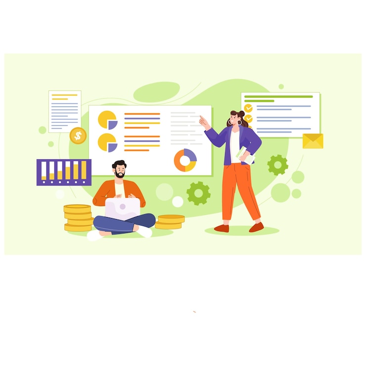 Vector business growth and insights infographics illustration
