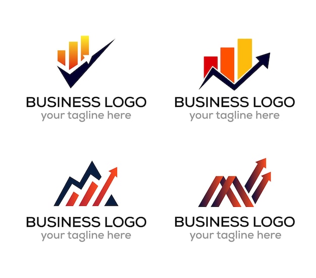 Vettore modello del logo business growth