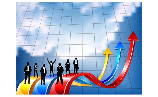 business growth and success with teamwork