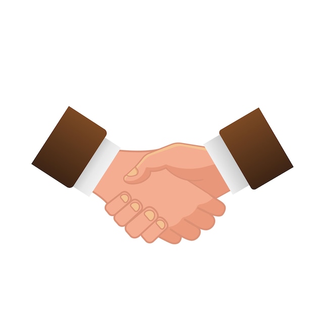 Vector business handshake or contract agreement icon for app and website