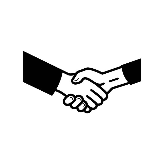 Business handshake icon vector