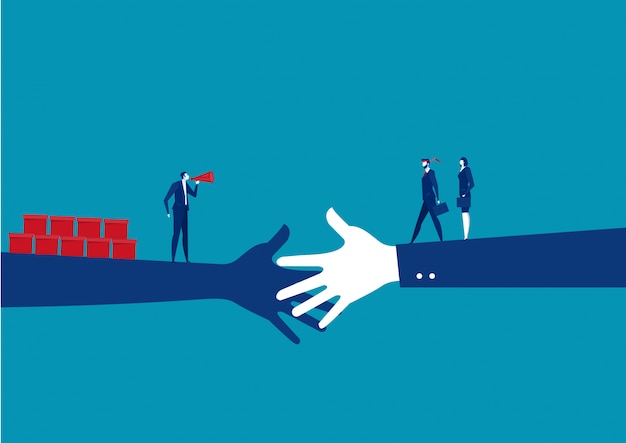 business handshake between investor with sales