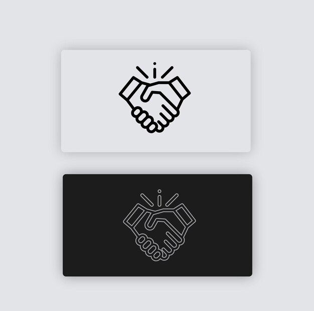 Vector business handshake vector icon.