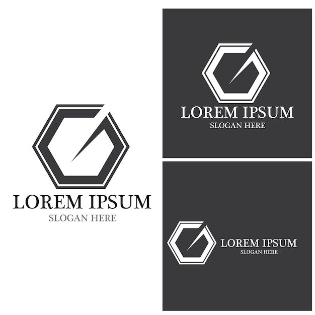 Business hexagonal concept logo template