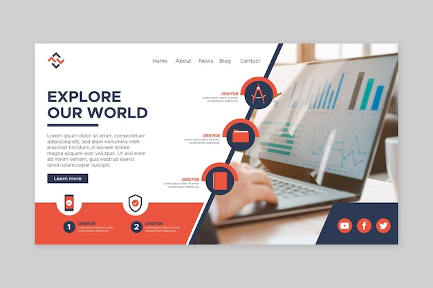 Vector business home page template