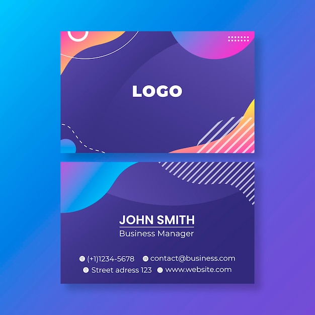 Business horizontal business card