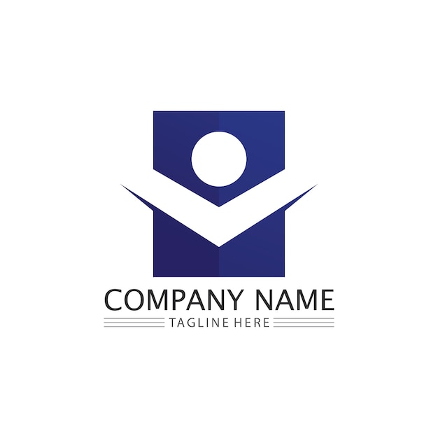 Icona aziendale e grafica vettoriale di progettazione del logo