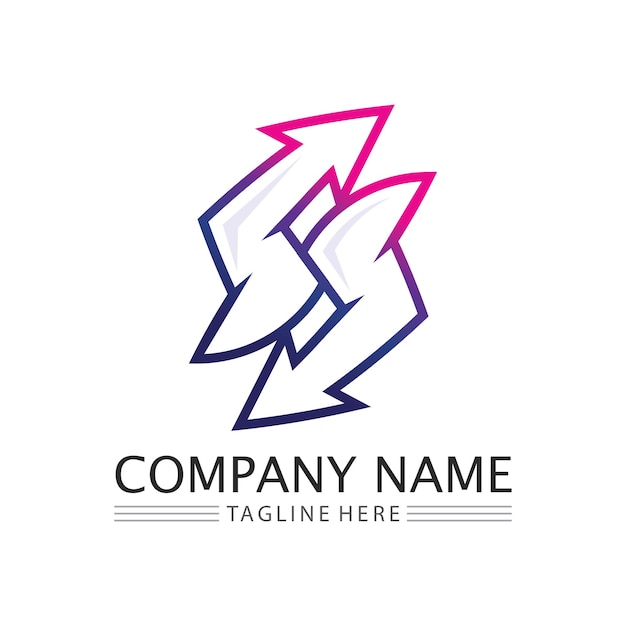 Icona aziendale e grafica vettoriale di progettazione del logo