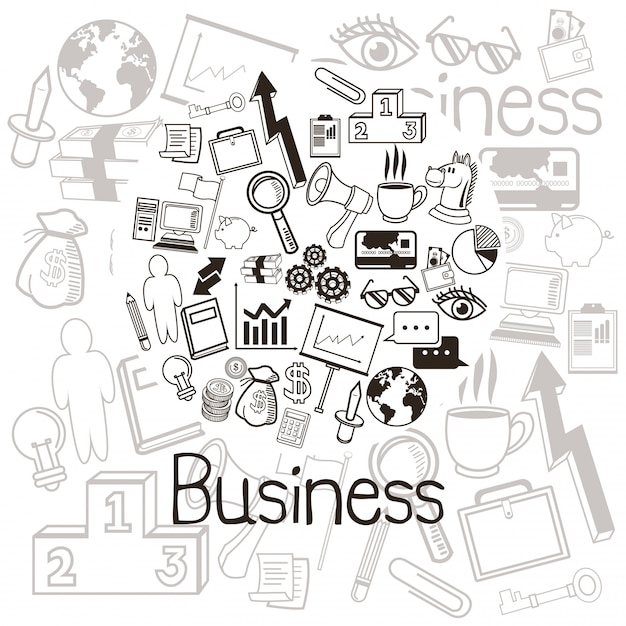 Vector business and icon set