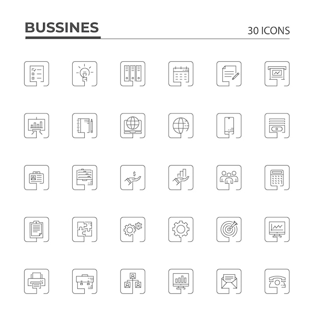 Business Icons Set Collection