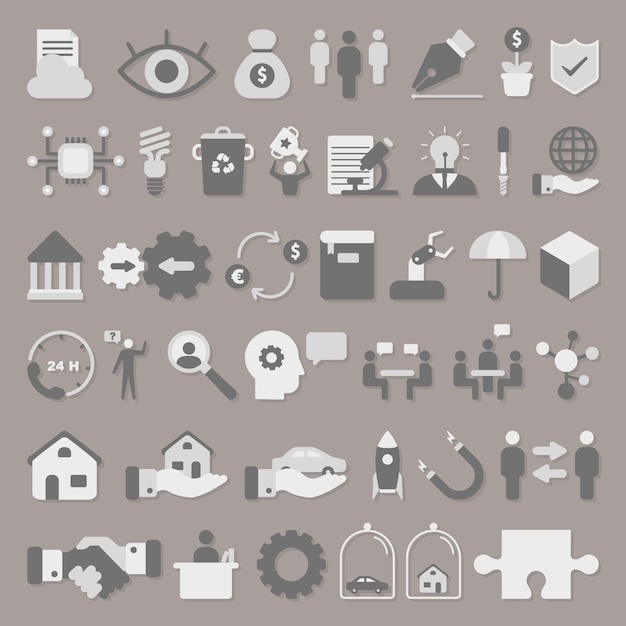 Vector business icons vector set