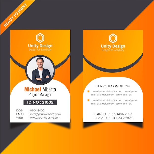 Business ID card template Design