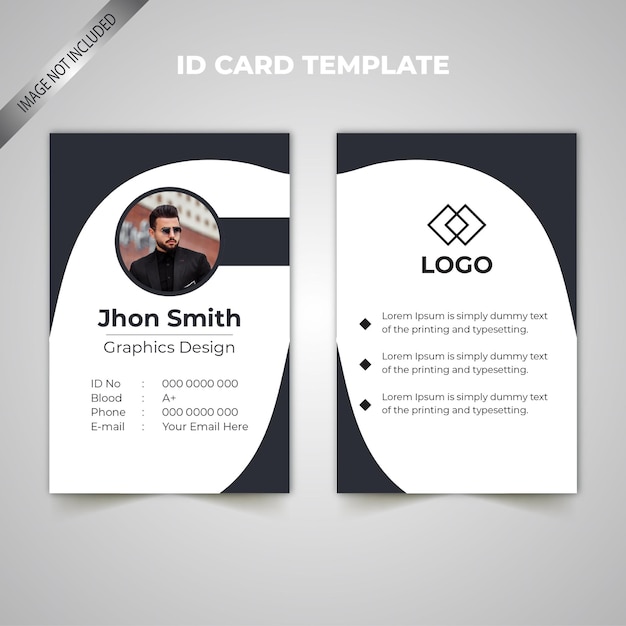 Business ID Card Template with minimalist Business Card