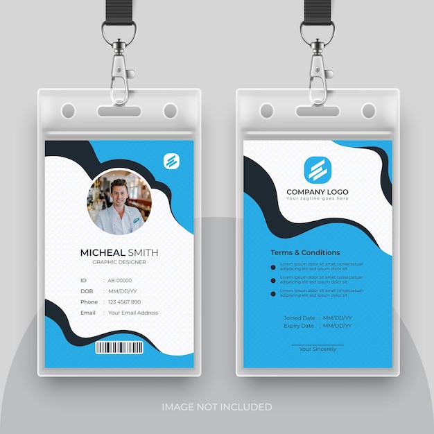 Vector business id card template with minimalist or flat design or real estate id card