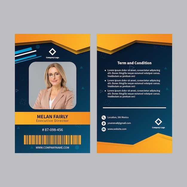 Vector business id card template