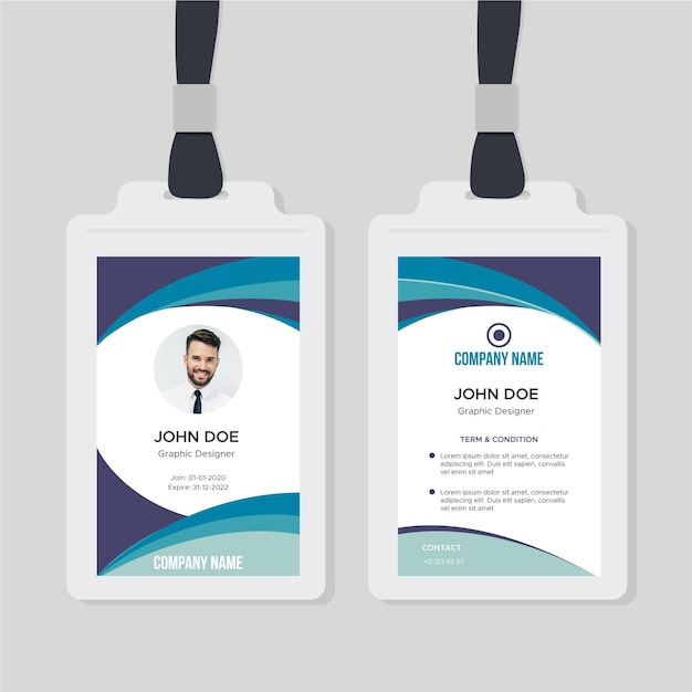 Vector business id card template