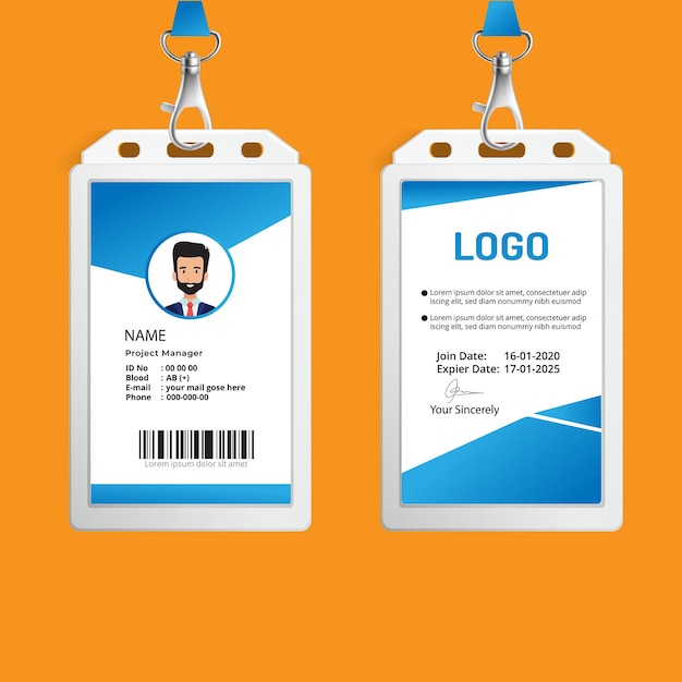 Business id card template