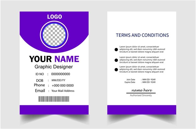 business id card with minimalist elements