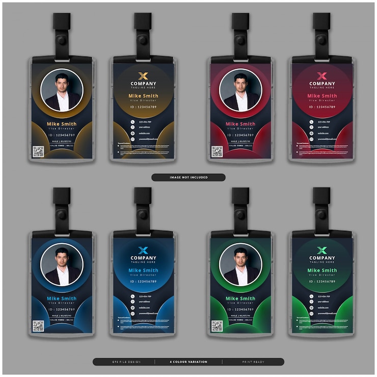 Vector business id cards set