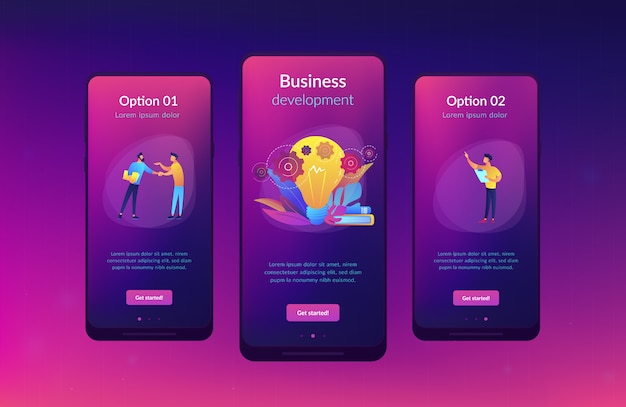 Business idea app interface template