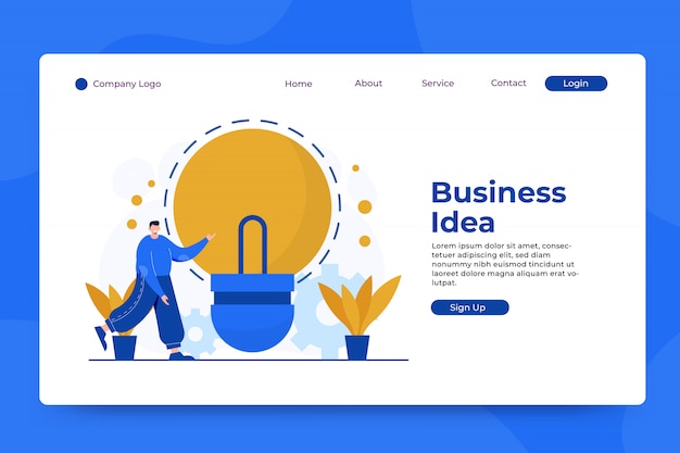 business idea concept landing page template