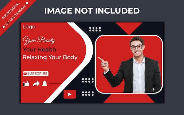 Vector business ideas youtube thumbnail design template thumbnail design for business channel