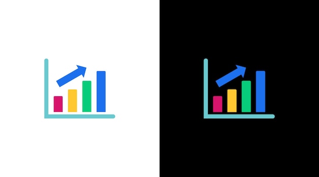 Business increase marketing infographic data analysis colorful icon design chart bar