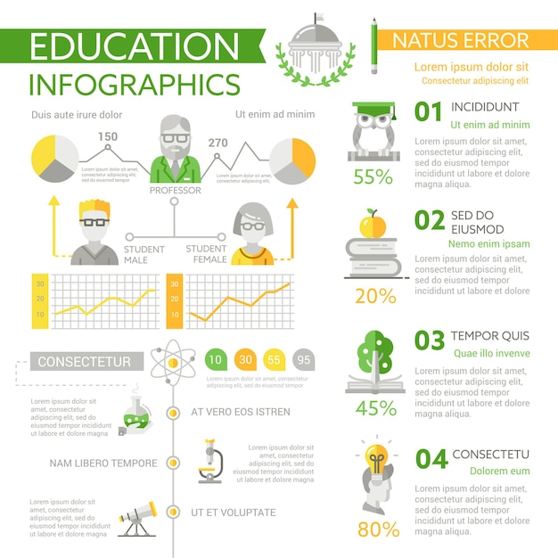 Vector business - info poster, brochure cover template layout with   icons, other infographic elements and filler text