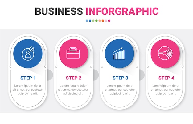 Vector business infographic 4 option