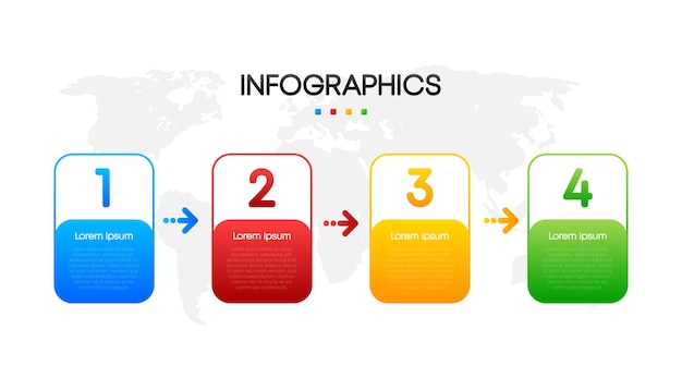 비즈니스 Infographic 데이터 시각화 사각형 프레임 간단한 Infographic 디자인 서식 파일