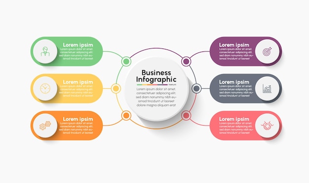 Vector business infographic design background template