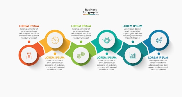 Vector business infographic design background template