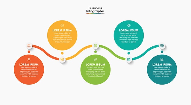 Vector business infographic design background template