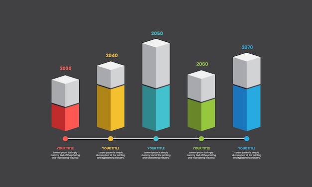 Elementi di passaggi del diagramma di flusso di progettazione infografica aziendale