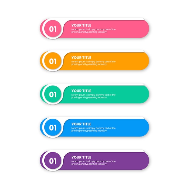 Business infographic design flowchart steps elements