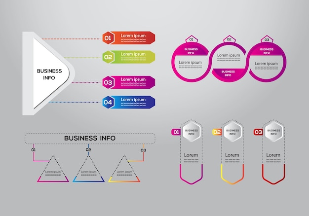 Business Infographic design template Vector, Can be used for steps, options, business process