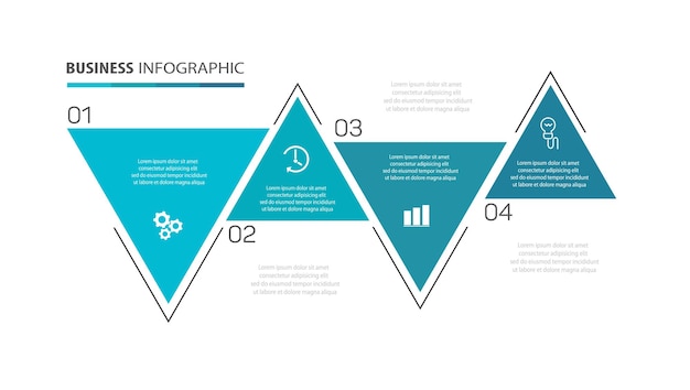 Business infographic design template with 4 options or steps
