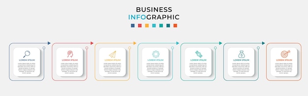 business infographic design template with icons and options