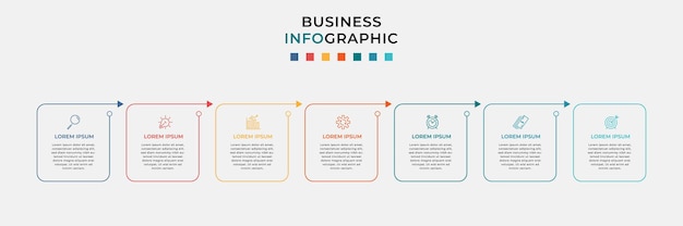 business infographic design template with icons and options