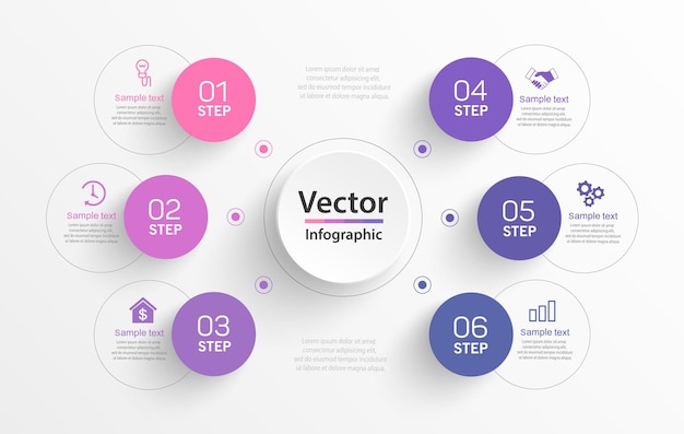 Business infographic  design template  with steps