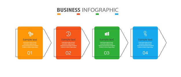 Modello di progettazione infografica aziendale