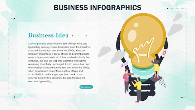 Vector business infographic design template