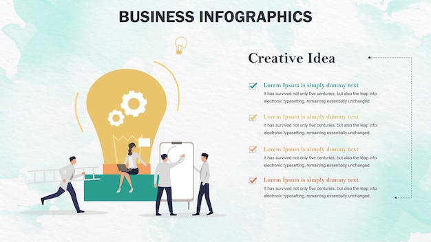 Vector business infographic design template