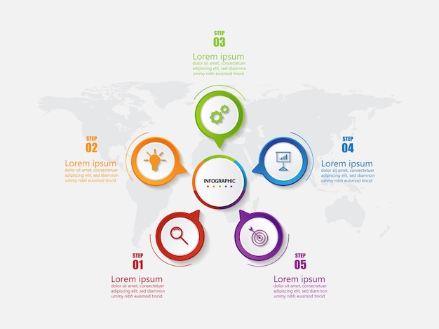 Business infographic design template