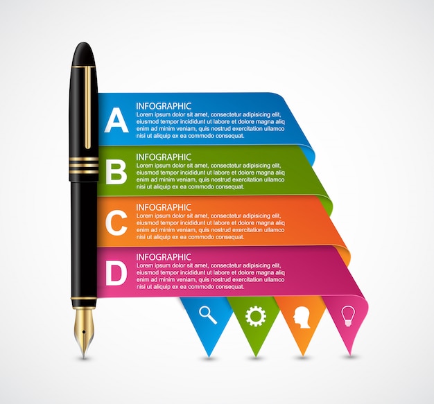 Modello di progettazione infografica di affari.