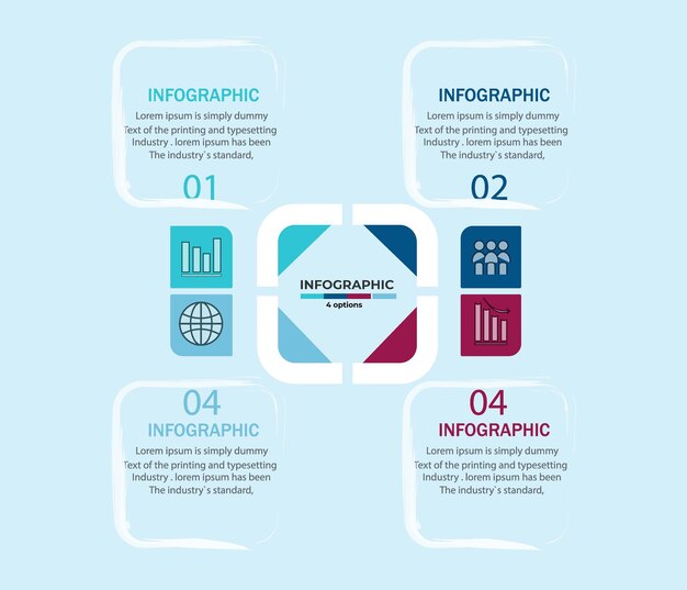 비즈니스 Infographic 디자인 서식 파일